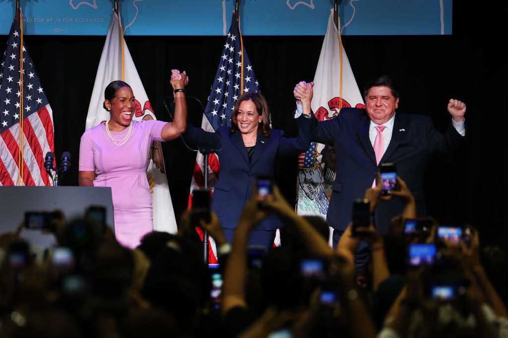 Juliana Stratton, Kamala Harris, JB Pritzker, theGrio.com