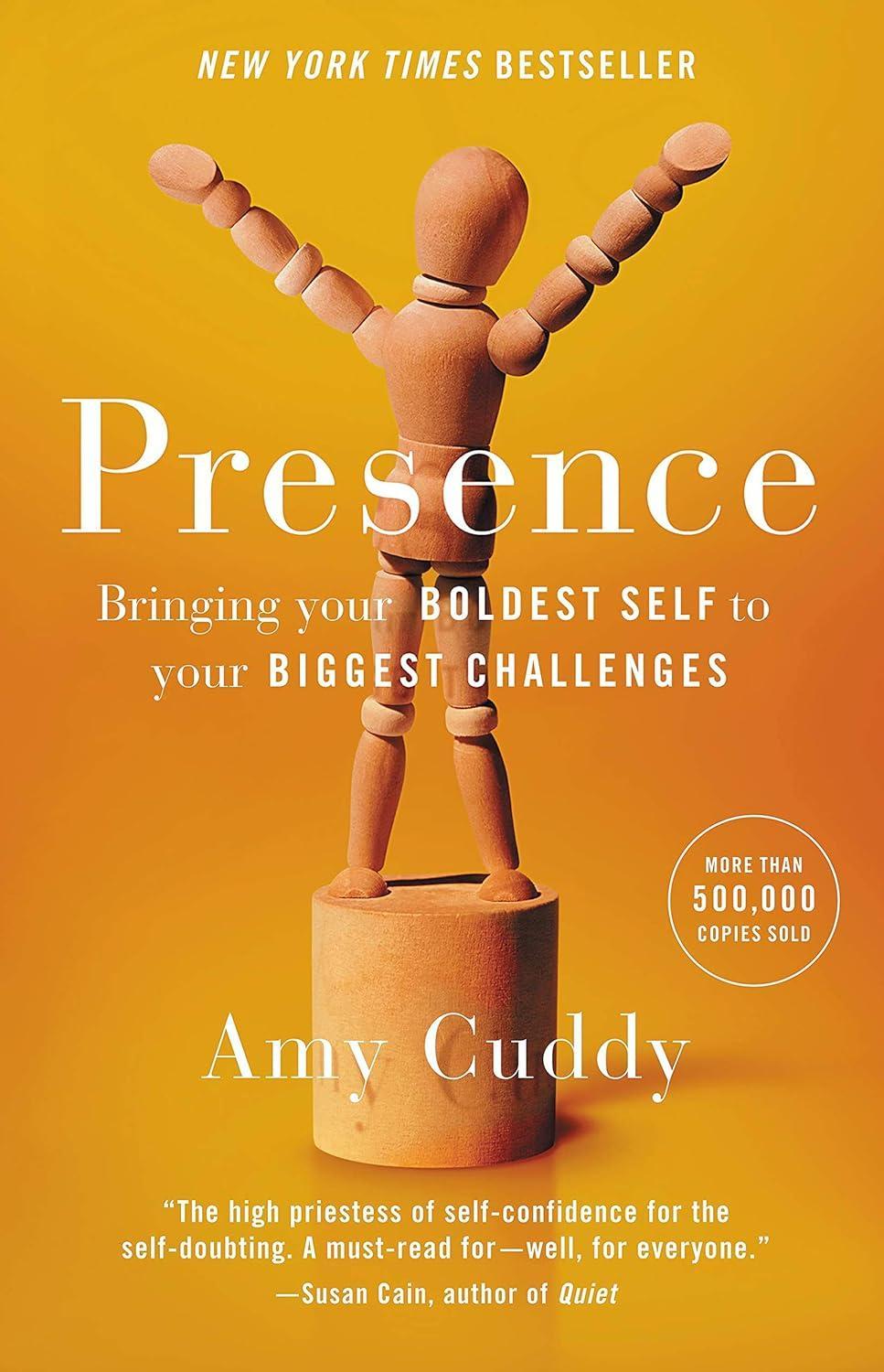 A tan book cover with a wooden figurine holding arms with arms outstretched.