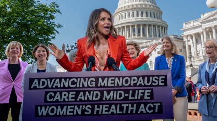 Halle Berry shouts from the Capitol, ‘I’m in menopause’ as she seeks to end a stigma and win funding