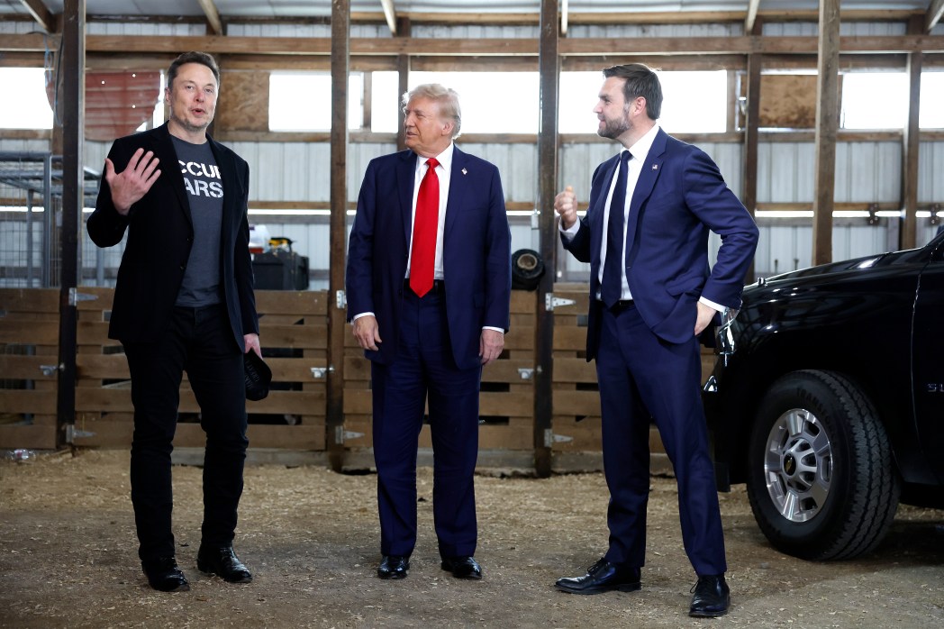 Elon Musk, Donald Triump, JD Vance, theGrio.com