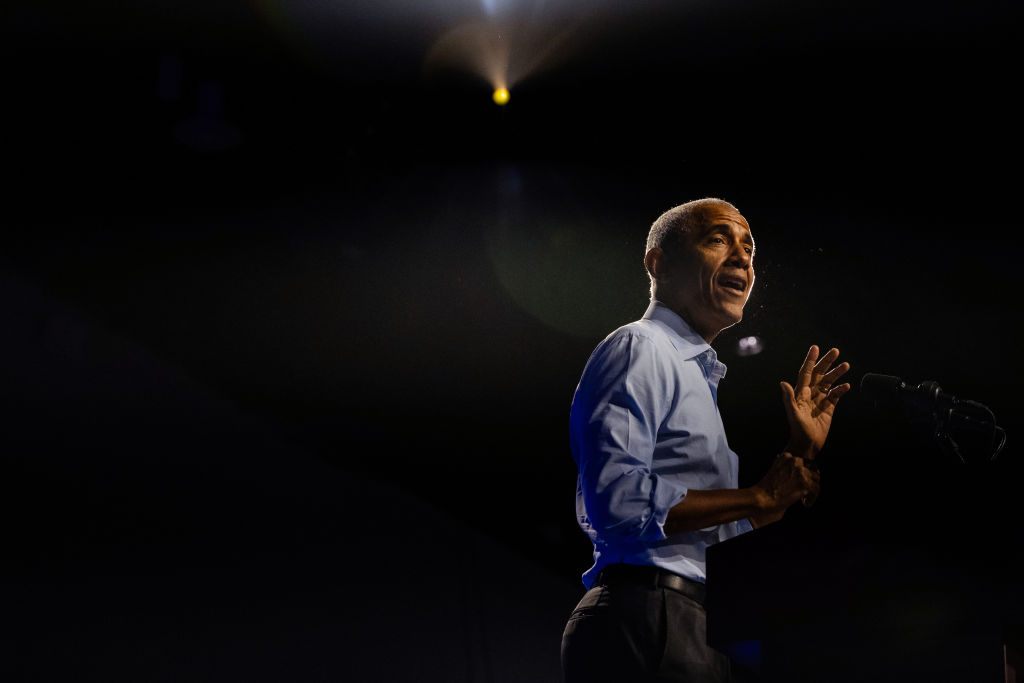 Former President Barack Obama Campaigns For Democrats In Milwaukee