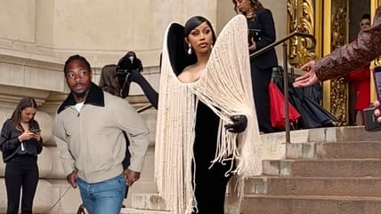 Cardi B spurs Stefon Diggs breakup rumors as she steps out during Paris Fashion Week holding a live crow
