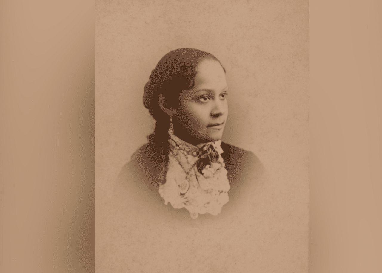 Illustrated portrait of Fannie Barrier Williams,1885.