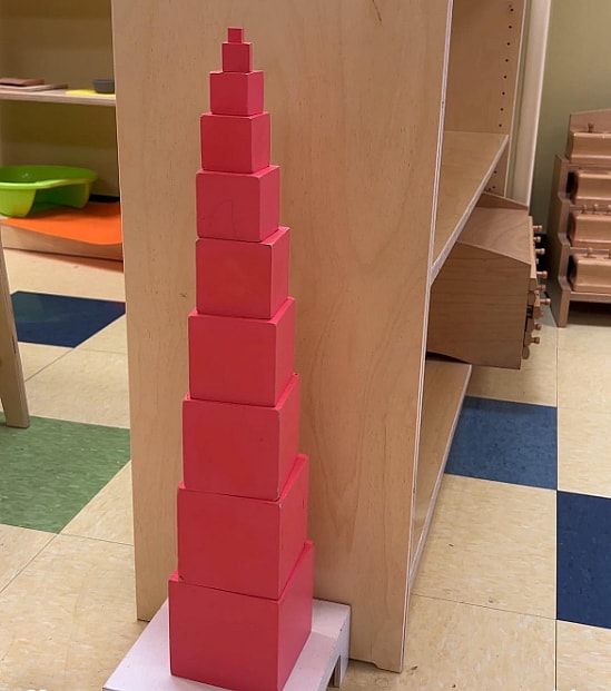 The popular pink tower is often mentioned when discussing Montessori. (Photo: Desiree Hadley), thegrio.com