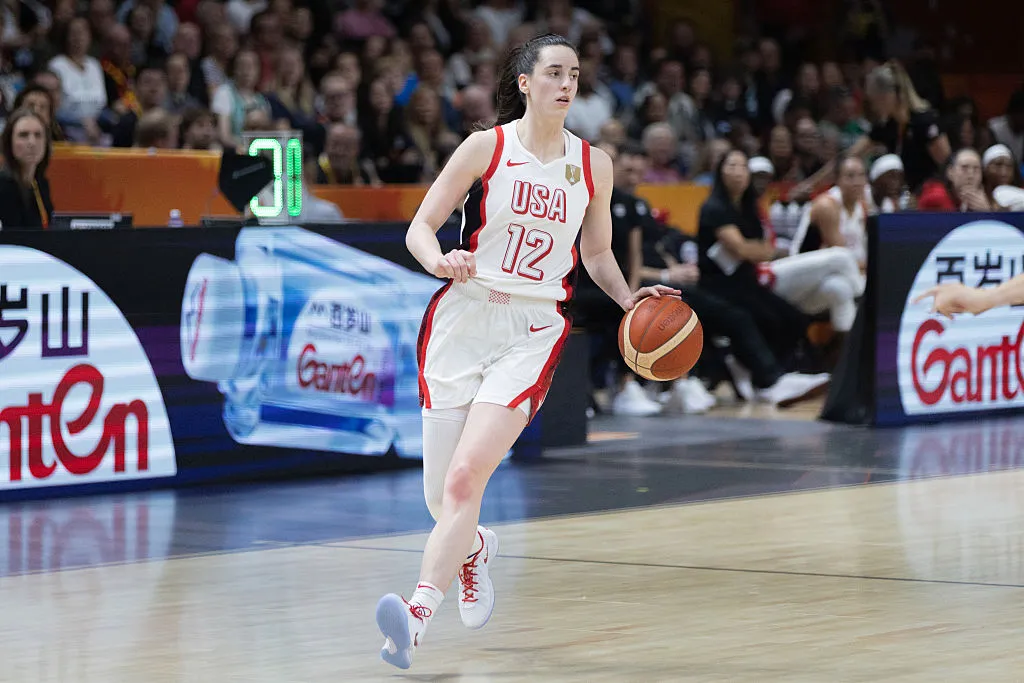 Caitlin Clark of the United States seen in action during the