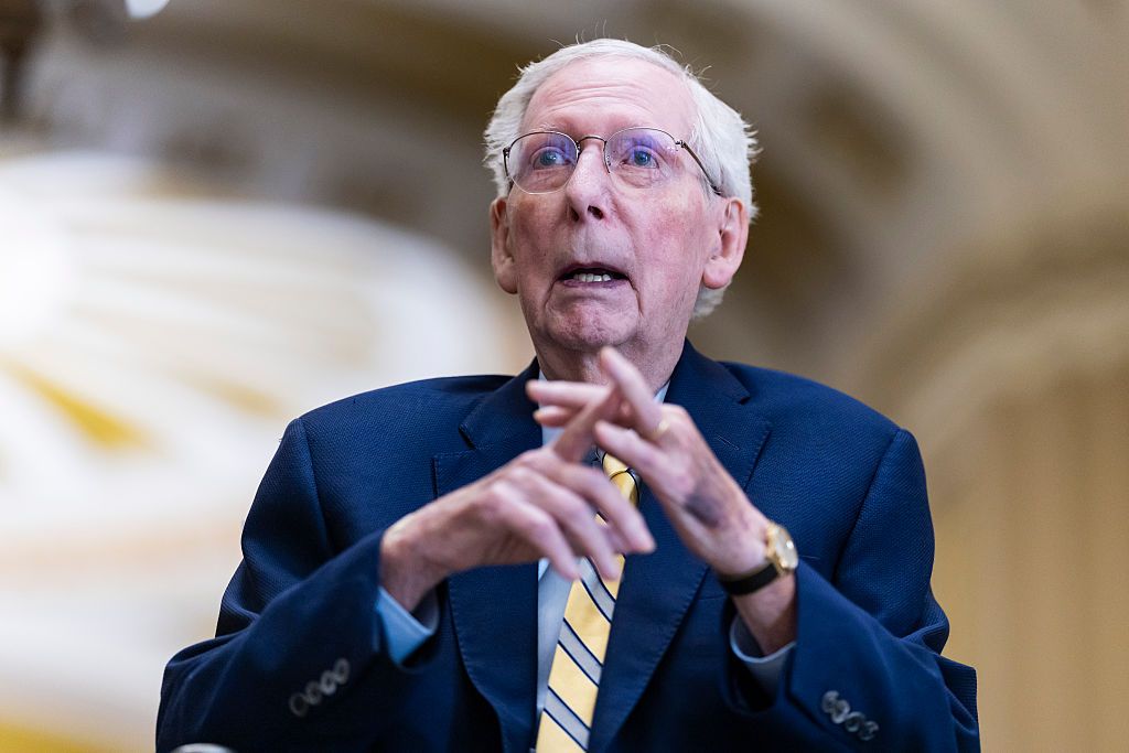 Senator Mitch McConnell Returns To Capitol Hill After Months-Long Absence