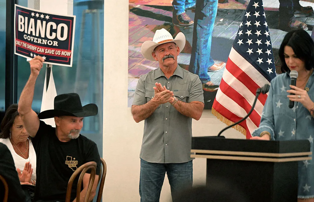 GOP Gubernatorial Candidate And Riverside County Sheriff Chad Bianco Election Night