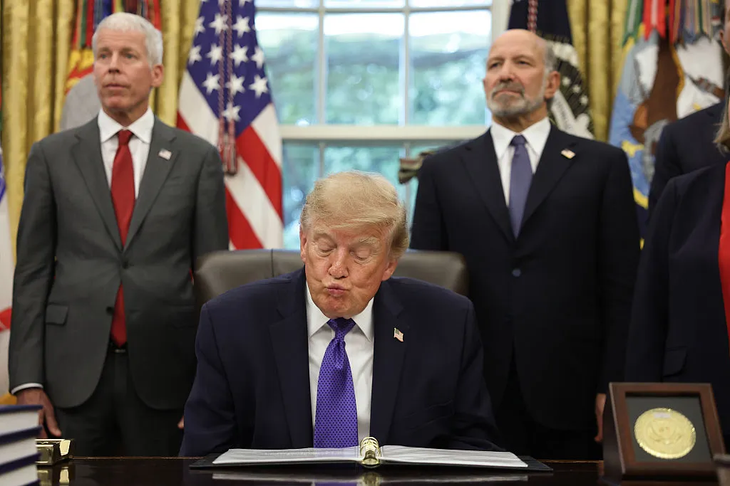 President Trump Makes An Announcement From The Oval Office