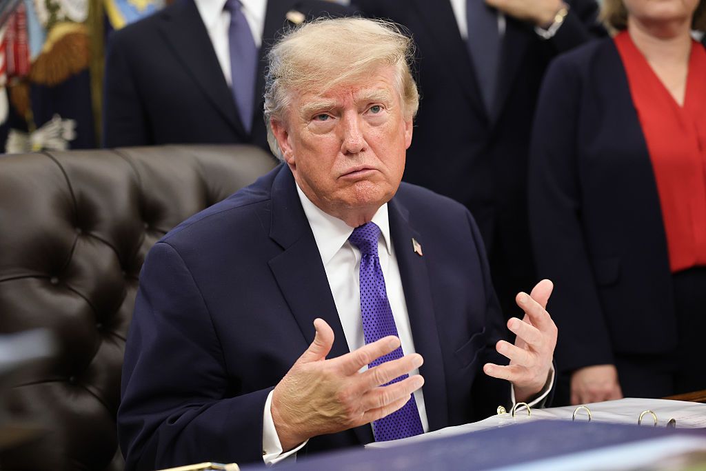 President Trump Makes An Announcement From The Oval Office